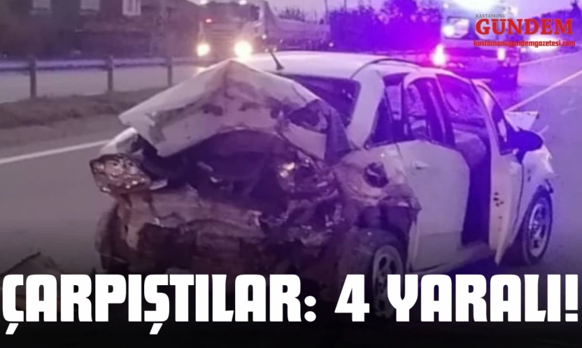 Çarpıştılar: 4 Yaralı!