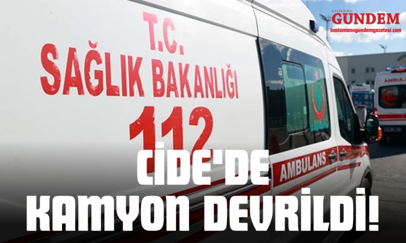 Cide'de Kamyon Devrildi!