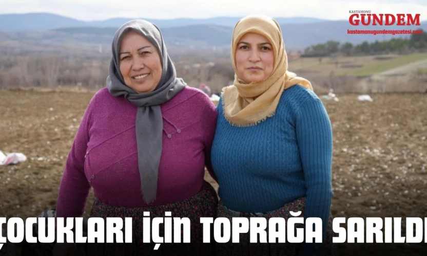 Çocukları İçin Toprağa Sarıldı