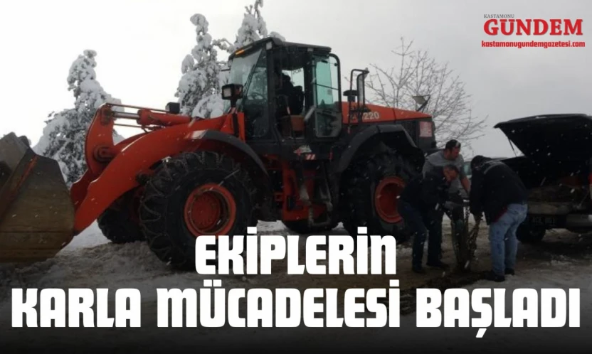 Ekiplerin Karla Mücadelesi Başladı