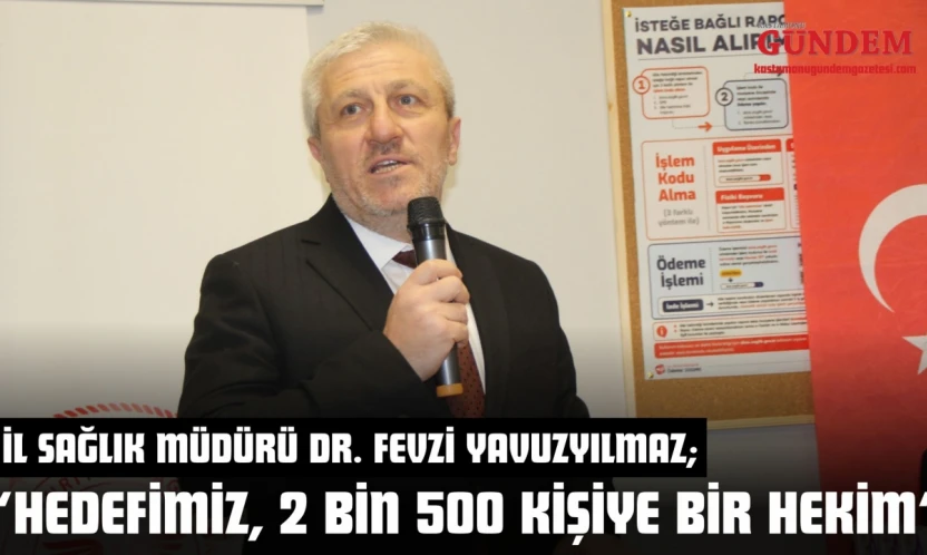 İl Sağlık Müdürü Dr. Fevzi Yavuzyılmaz: 'Hedefimiz, 2 Bin 500 Kişiye Bir Hekim'