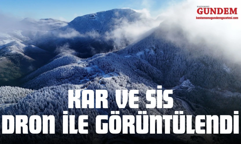 Kar Ve Sis Dron İle Görüntülendi