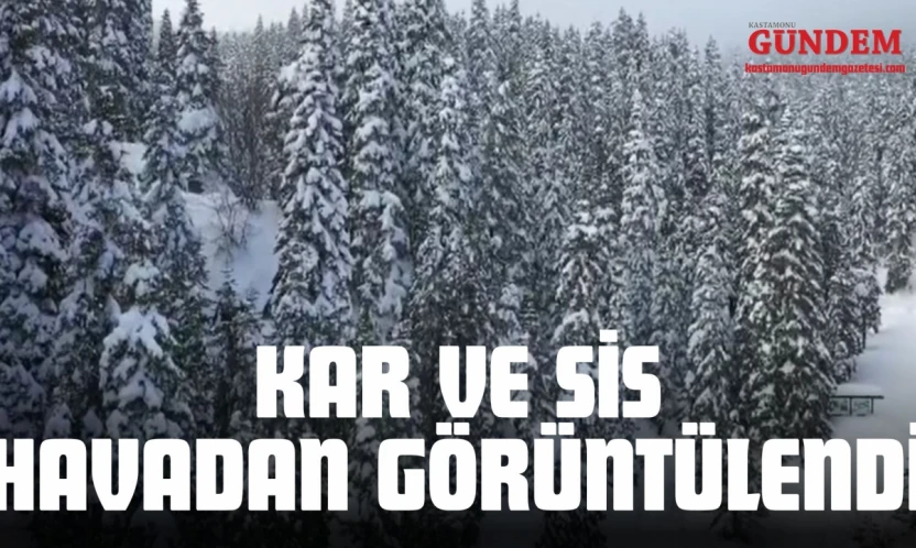 Kar Ve Sis Havadan Görüntülendi