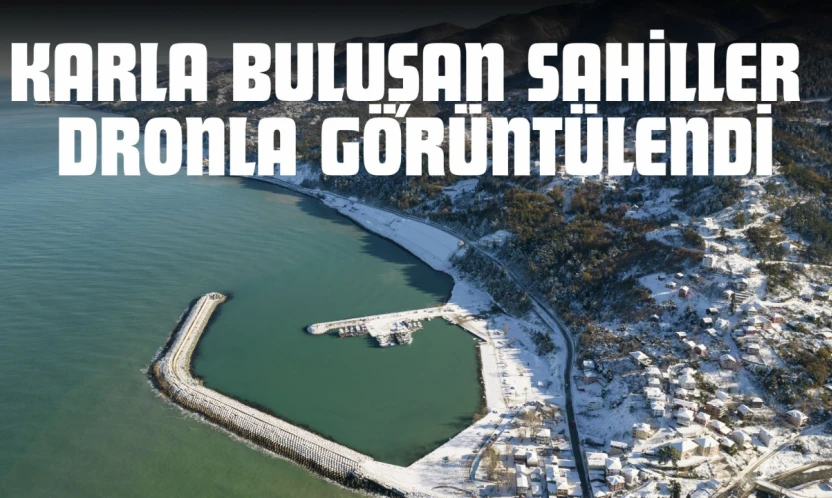 Karla Buluşan Sahiller Dronla Görüntülendi
