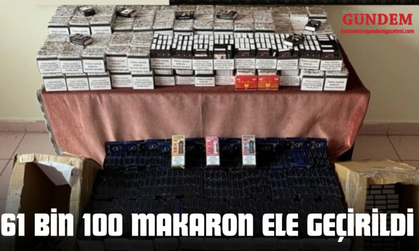 Kastamonu'da 61 Bin 100 Makaron Ele Geçirildi