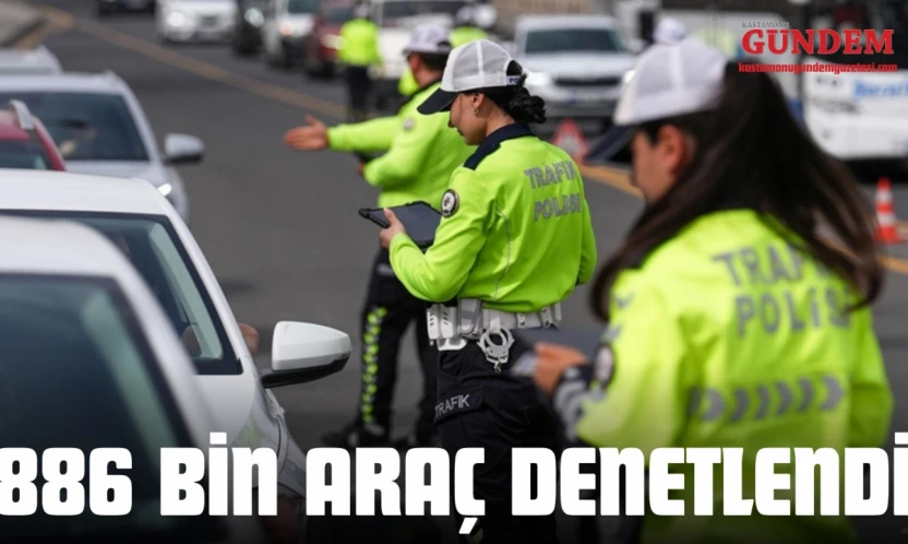 Kastamonu'da 886 bin araç denetlendi