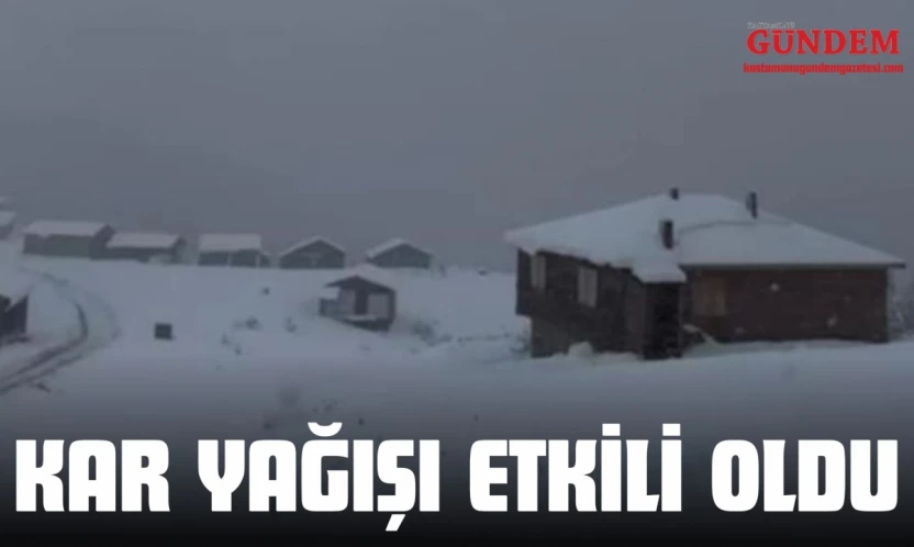 Kastamonu'da Kar Yağışı Etkili Oldu