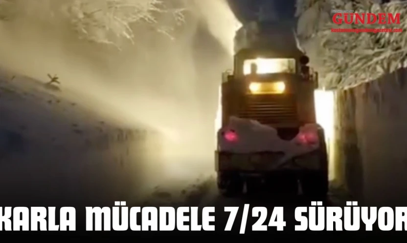 Kastamonu'da Karla Mücadele 7/24 Sürüyor