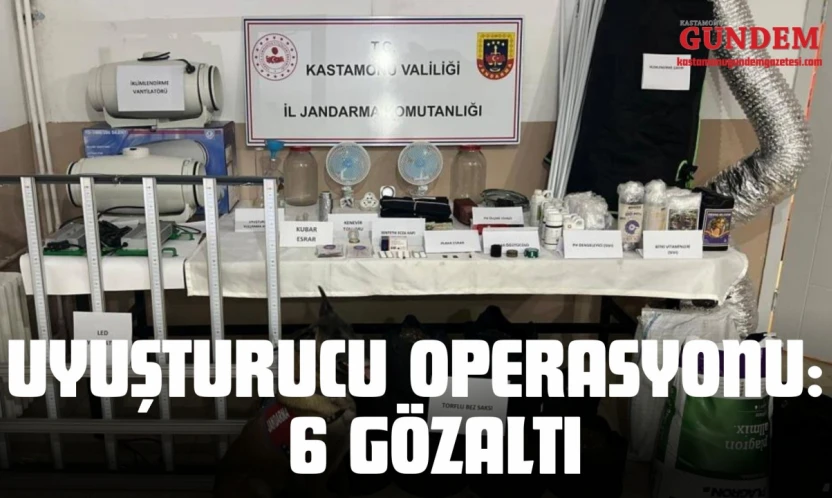 Kastamonu'da Uyuşturucu Operasyonu: 6 Gözaltı