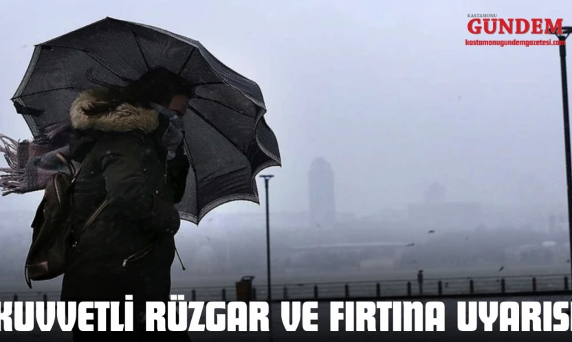 Kuvvetli Rüzgar ve Fırtına Uyarısı