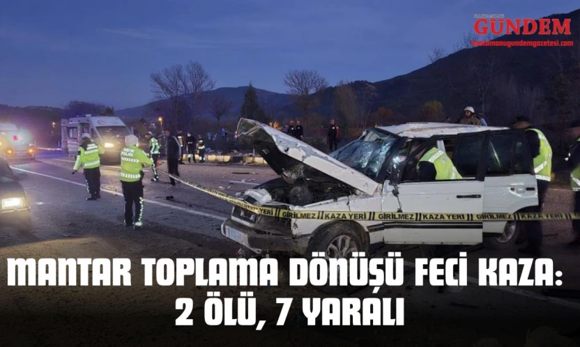 Mantar Toplama Dönüşü Feci Kaza: 2 Ölü, 7 Yaralı