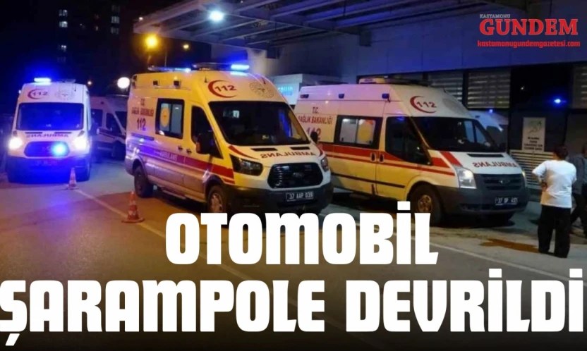 Otomobil Şarampole Devrildi: 4 Yaralı!