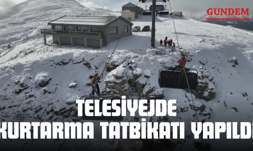 Telesiyejde Kurtarma Tatbikatı Yapıldı